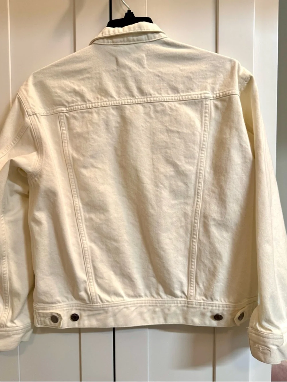 Everlane Off White Denim Jean Jacket Size M - Picture 7 of 8